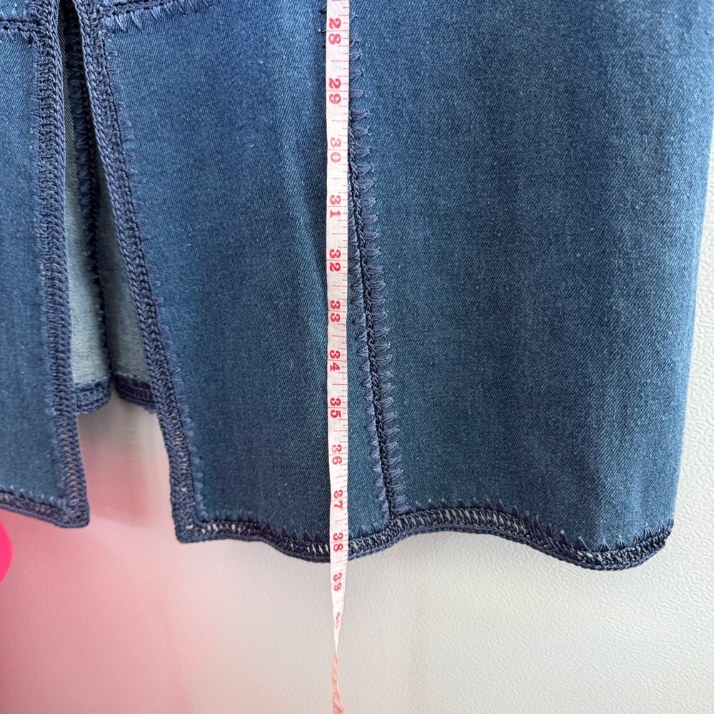 Dressbarn Denim Patchwork Longline Jacket Size 16… - image 7